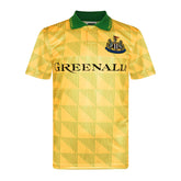 Newcastle United 1985 Short Sleeve Shirt - Yellow/Green, Medium